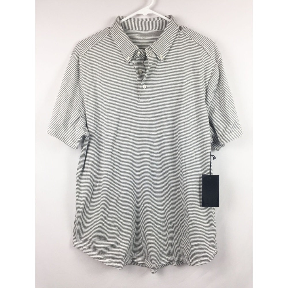 Five Four Drop Tail Polo Shirt Grey White Golf XL